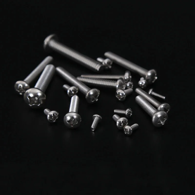 10 # Винты с круглой головкой из нержавеющей стали крестообразные винты потайной