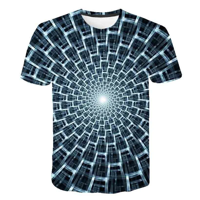 

Novelty Funny Graphic Short Sleeve Children Vortex Print 3D T-Shirts Boys T-Shirt 3-14 Years Kids Girls Tops Round neck T-shirt