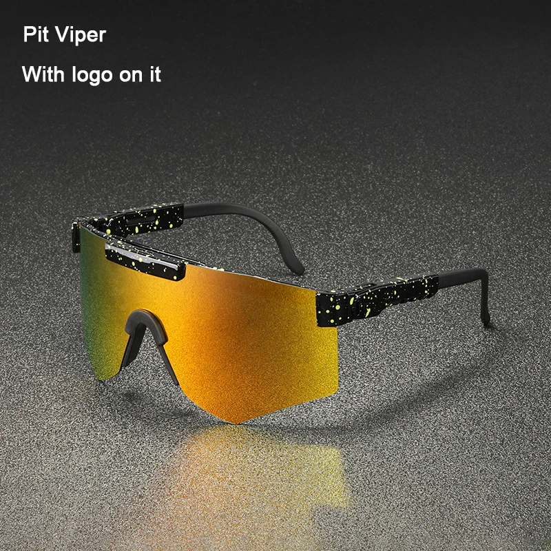 

Polarized Hot Sale Pit Viper Sunglasses Men Oversized One-piece Lens Shield Gafas de sol Semi-rimless Mirror UV400 Adjustable