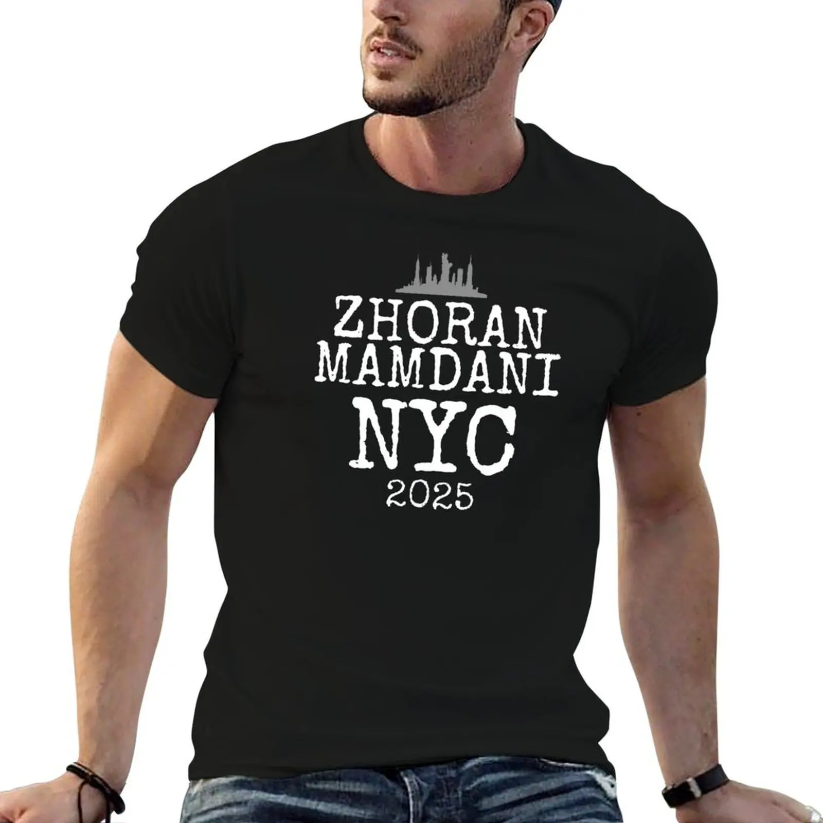 Фото Футболка Zohran Mamdani For Mayor NYC Vote Blue с политическим дизайном, удобная футболка с короткими рукавами для тренировок №1