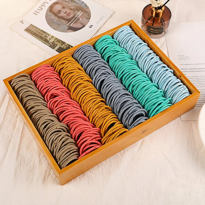 

20Pcs Women Girls Elastic Hair Rubber Bands Hair Tie 4mm Thick Elastic Hairband Ponytail Holders Nylon Headband Hair Accessories