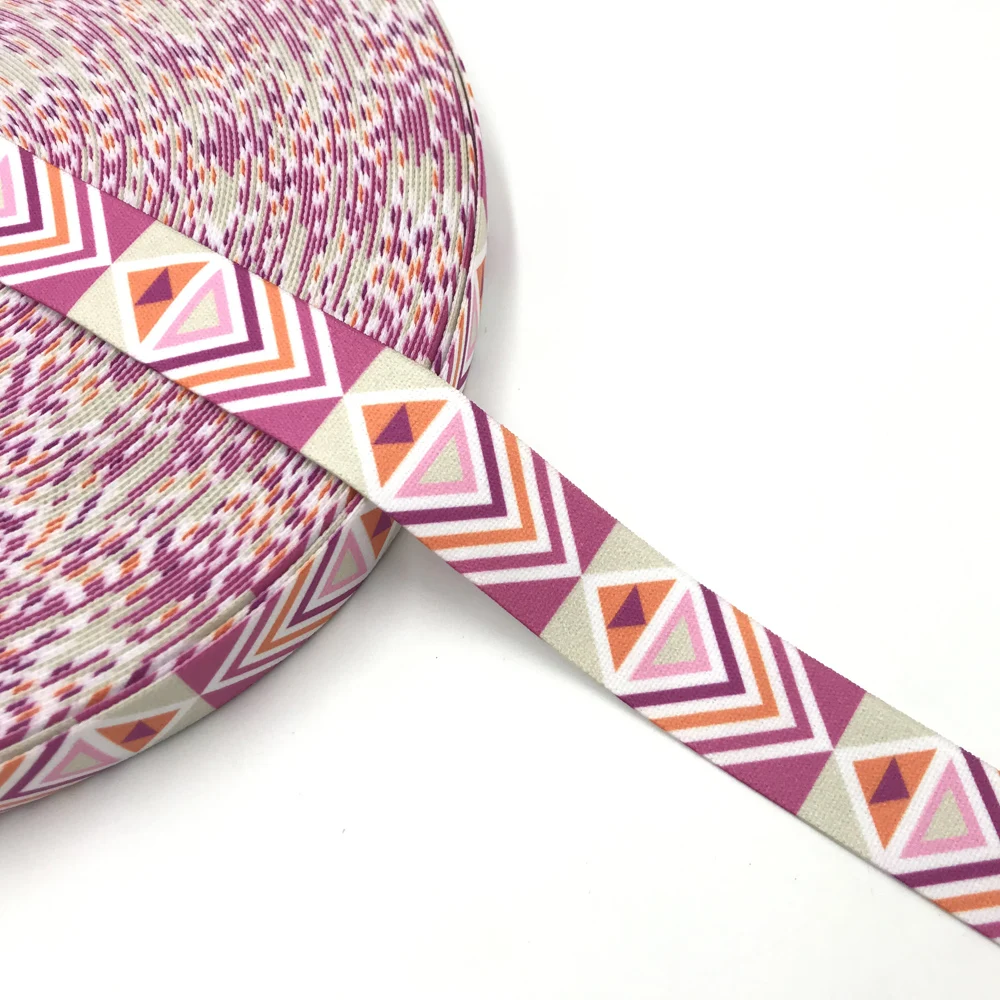 25 мм 5/10 метров/партия эластичная тесьма в виде ацтекского принта на талии для