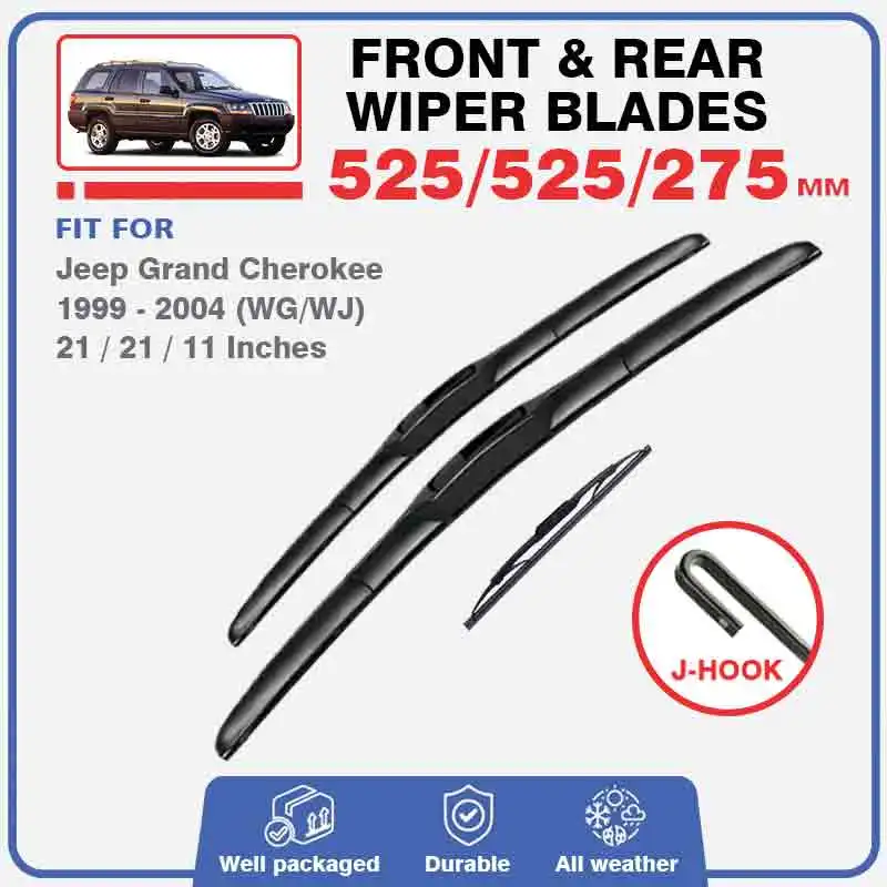 Передние и задние щетки стеклоочистителя для Jeep Cherokee KL MK5 2014-2023 Sport Limited Trailhawk X Overland