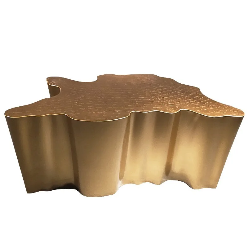 Металлический медный журнальный столик из нержавеющей стали креативный