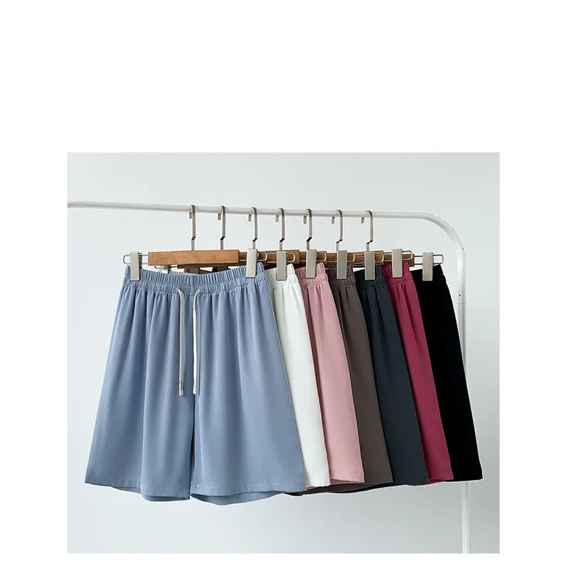 Online Text Suit Shorts Girls Outer Wear Summer Thin Casual Women's Wide Leg Pants Dosing Straight Pants Women