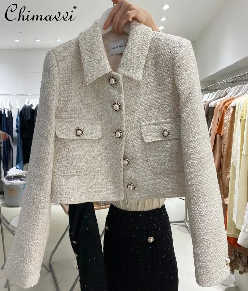 Fashion Short Suit Jacket for Women 2023 Spring Autumn New Korean Style Loose Commuting Elegant Long Sleeve All-Matching Coat