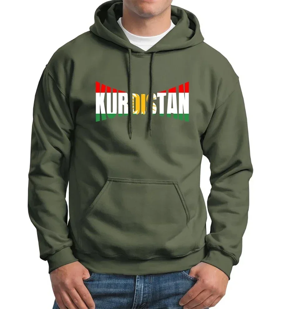 Толстовки с флагом Курдистана мужские толстовки капюшоном Курдыстана уличная