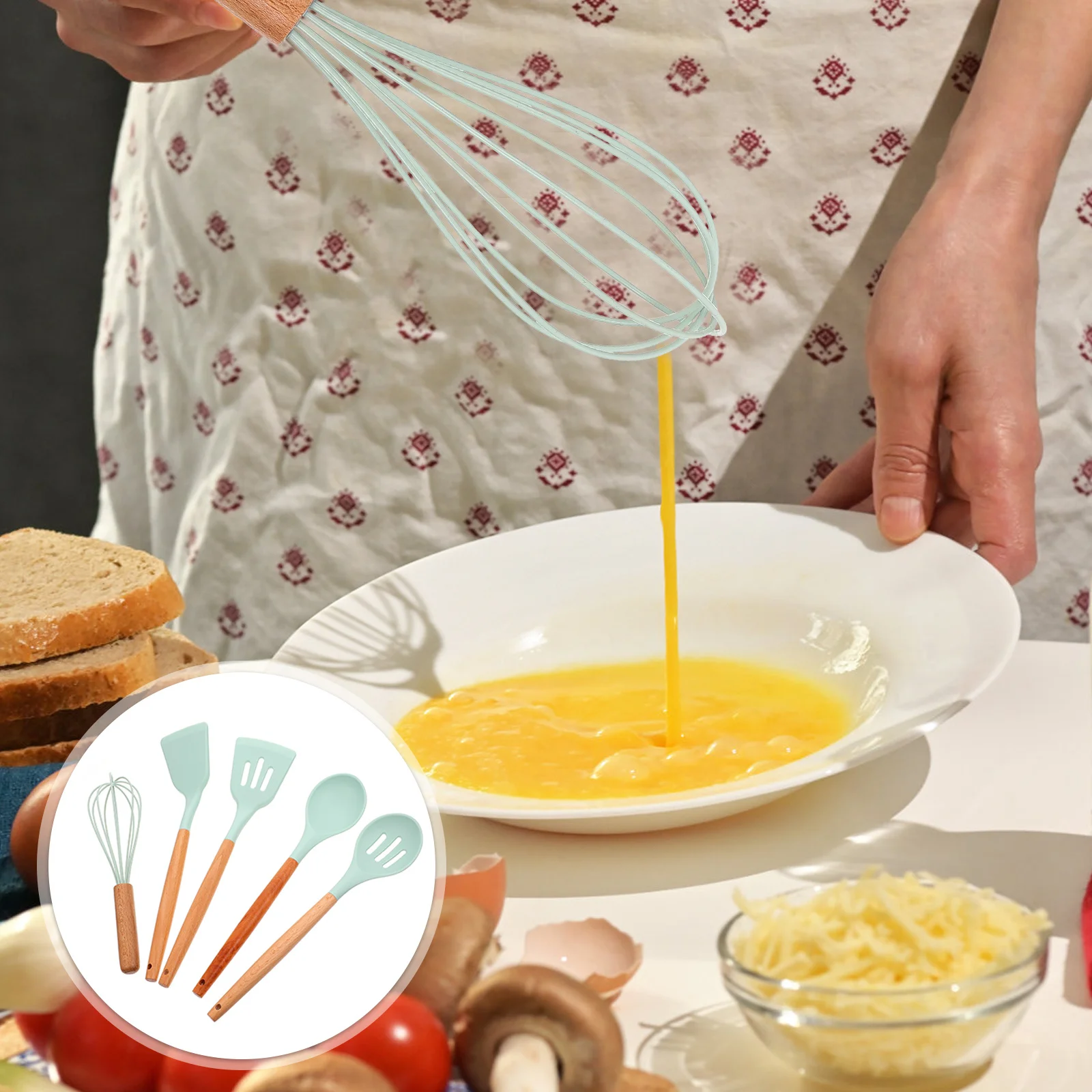 

5pcs Silicone Scraper Useful Silicone Portable Cooking Gadgets Cooking Tools for Home