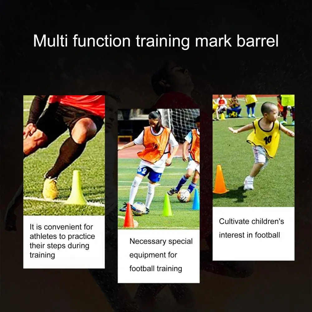 

Durable Sports Cone Square Bottom Sports Soccer Field Cone Marker Drop-resistant Football Training Cone Soccer Equipment