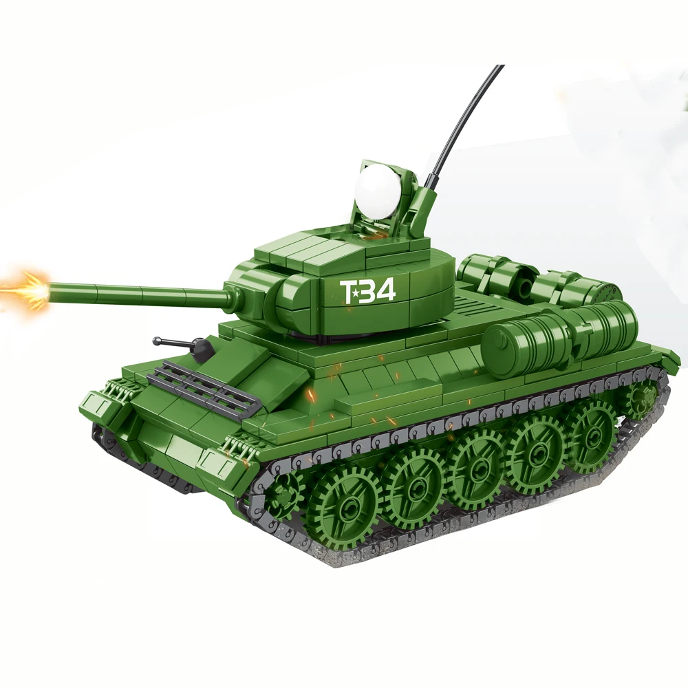 

2022 военная армия Вторая мировая война спецназ солдаты полиция T34 средняя модель танка строительные блоки кирпичи детские игрушки подарок н...