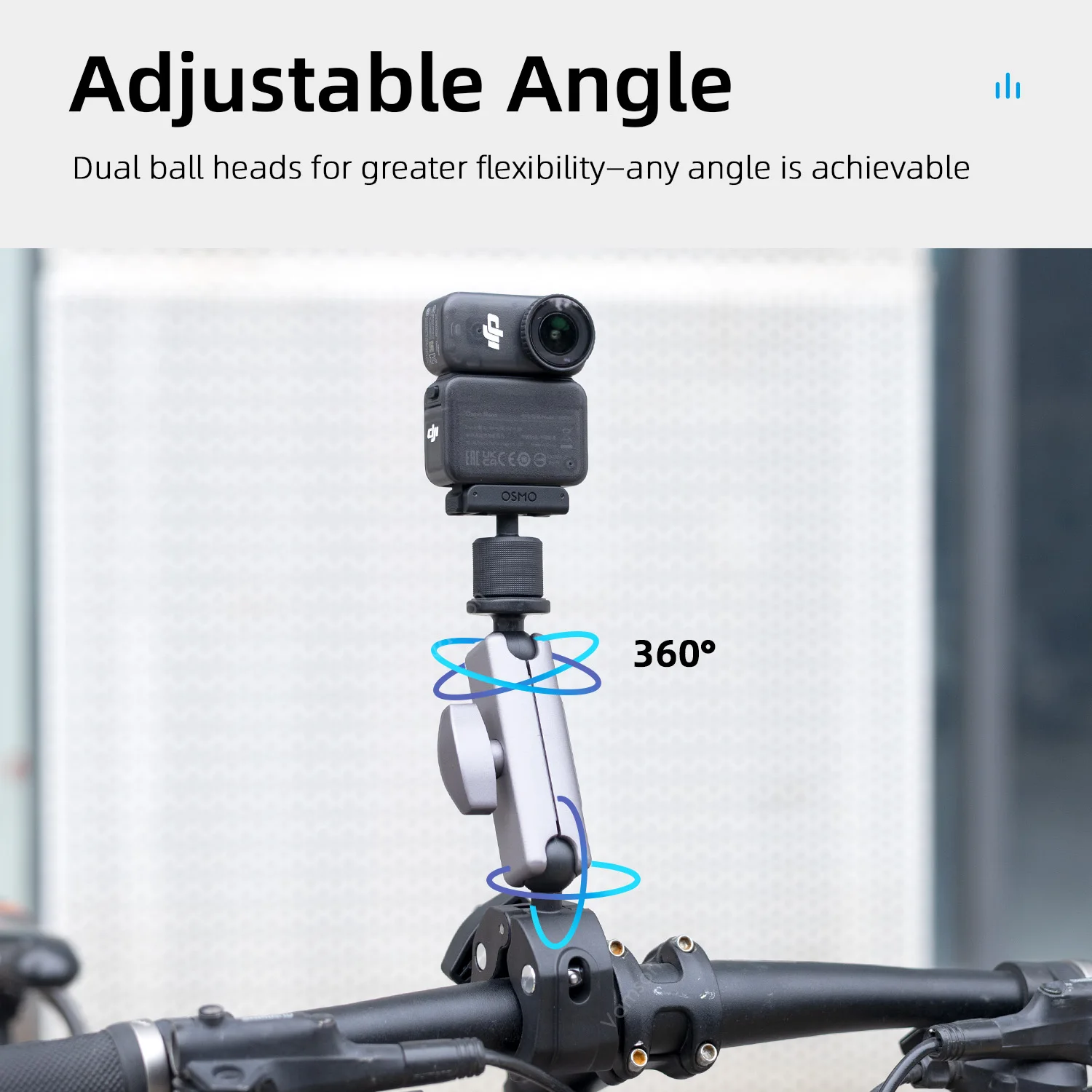 Фото Крепление-зажим Vamson для DJI Osmo Nano на руль, для мотоцикла, велосипеда, для съемки, аксессуары для экшн-камер №2