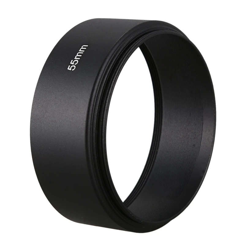 

2Pcs 55Mm Mount Standard Metal Lens Hood For Canon Nikon Pentax Sony Olympus