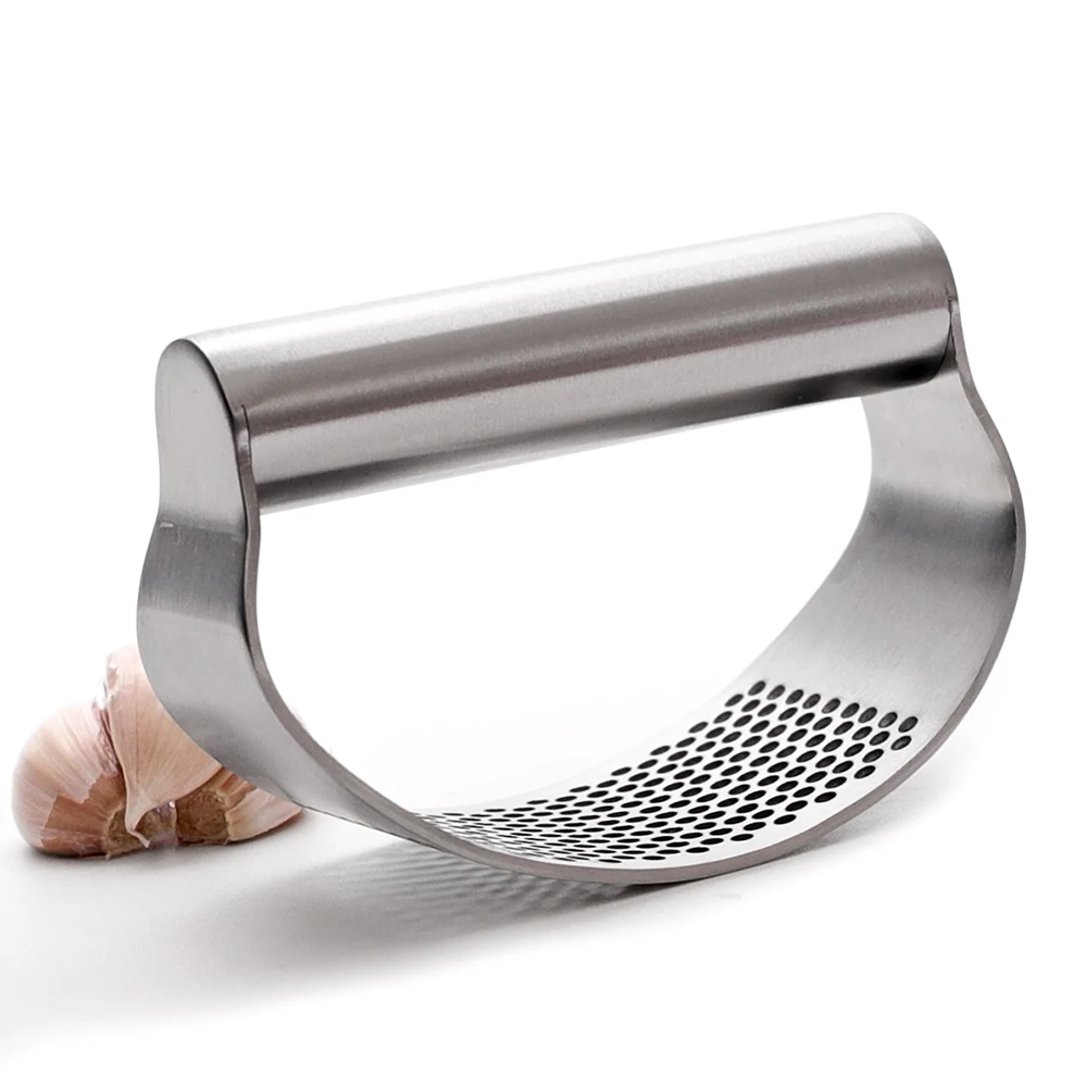 

100% Stainless Steel Garlic Press Rocker, Garlic Rocker Crusher Garlic Chopper Mincer Press, Kitchen Garlic Masher