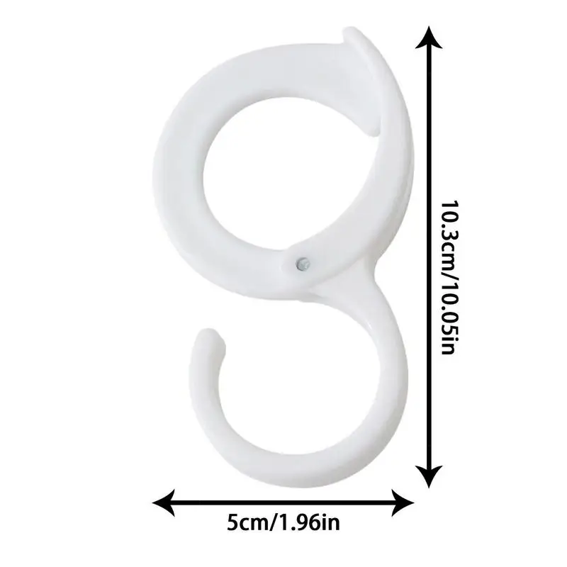 S Shape Hook With Buckle Multifunctional PP Hanger Hook For Cloth Plant Pot Pan Bag Heavy Duty Kitchen Clasp Holder Storage Tool images - 6