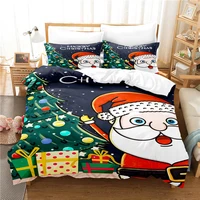 santa claus bedding set duvet cover set 3d bedding digital printing bed linen queen size bedding set fashion design