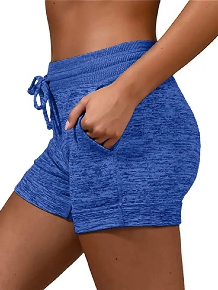 2021 женские шорты с высокой талией кошки отпечаток когтя Drawstring быстросохнущие
