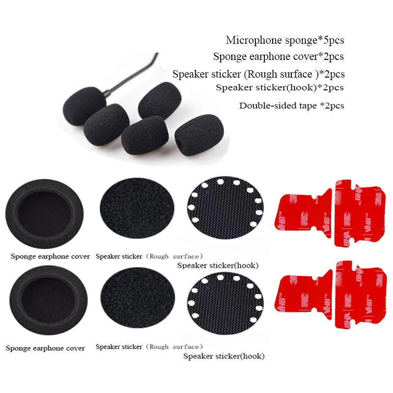 

Для мотоциклетного шлема Cardo PACKTALK EDGE/Pro, аксессуары для Bluetooth-домофона, гарнитура, микрофон, губка и двусторонняя лента