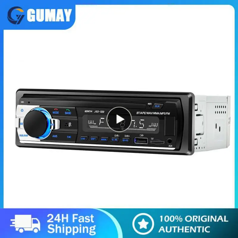 

Автомобильный радиоприемник 1din, прочный автомобильный радиоприемник с громкой связью и дистанционным управлением, портативные автомобильные аксессуары, Jsd520, Fm, Aux-вход, приемник 12 В