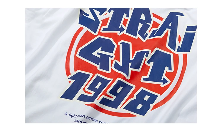 

GY0344 Summer European and American street fashion brand t-shirt men's personalized letter print round neck short sleeve