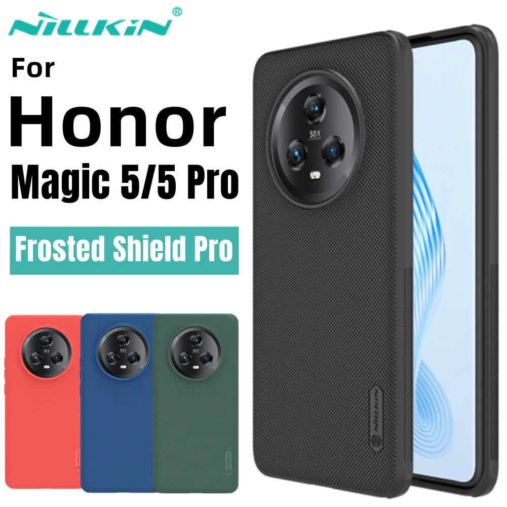 

Nillkin For Huawei Honor Magic 5 Case Frosted Shield Pro TPU Frame Hard PC Shell Shockproof Back Cover For Honor Magic 5 Pro