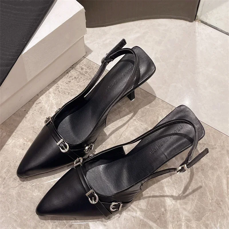 Новые летние модные сандалии на шпильке для банкета и вечеринки Baotou элегантные