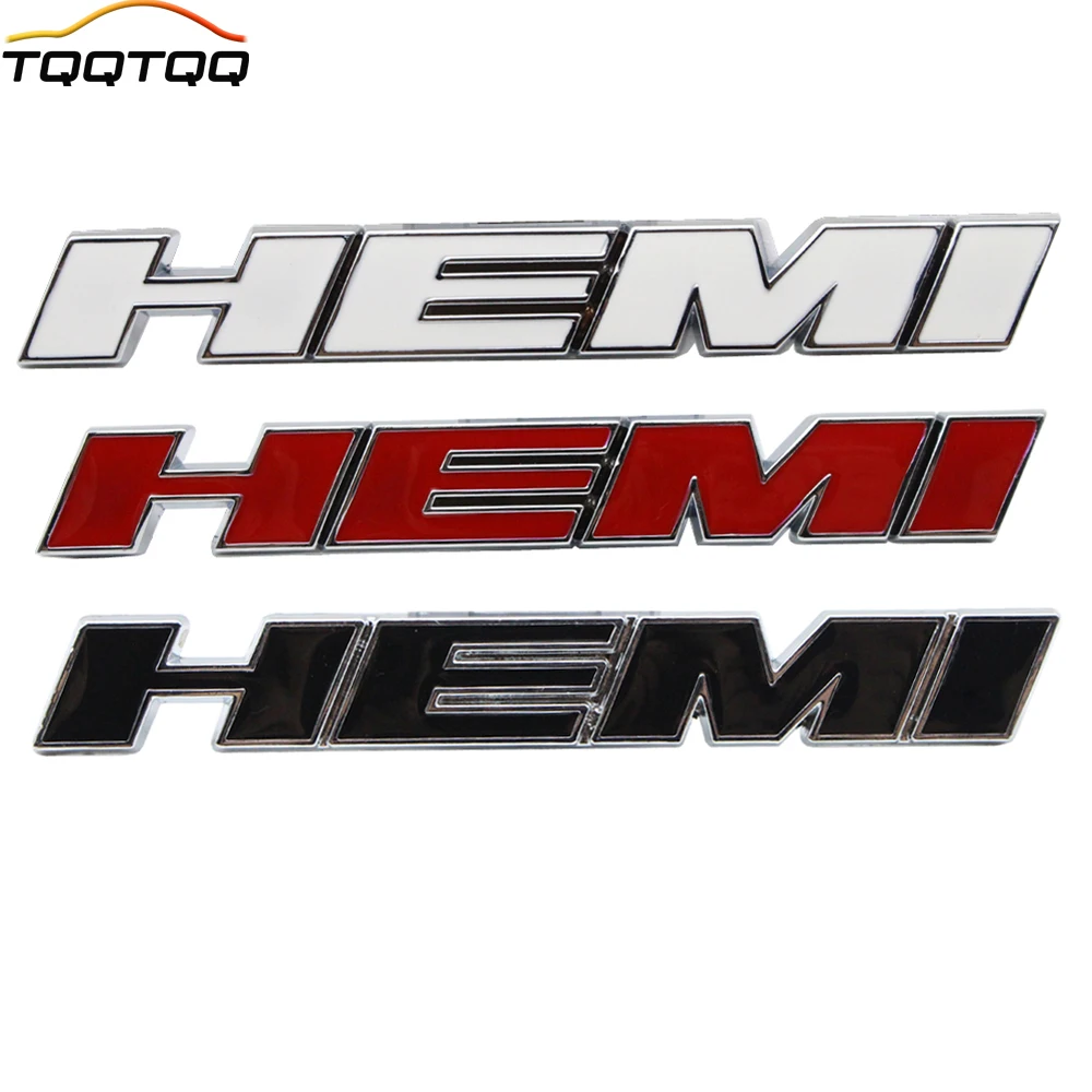 

3D Metal HEMI Car Side Fender Rear Trunk Sticker Emblem Badge For Jeep BMW Ford Volvo Nissan Mazda Audi VW Honda Toyota
