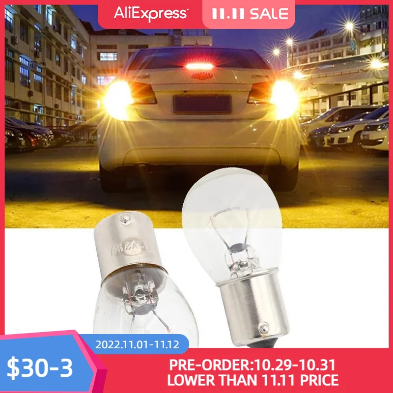 

10Pcs Car Driving Light Reversing Bulbs 180 Degree Halogen Lamp Reverse Light Brake Bulb Stop Light Turn Signal Easy To Install