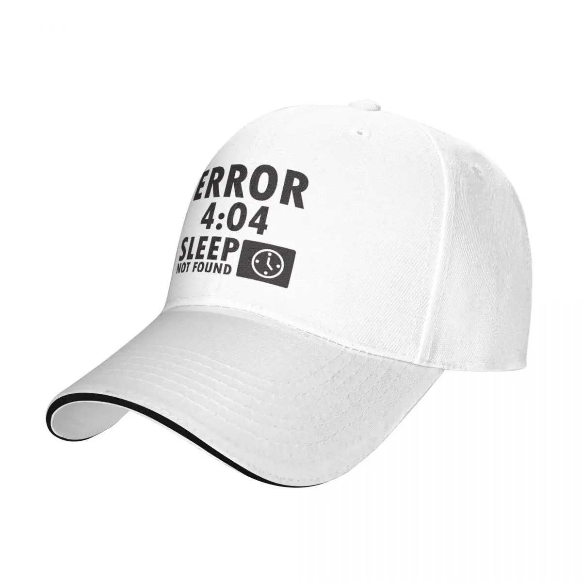 Error 404 Sleep Not Found Baseball Cap Funny Words Fitted Trucker Hat Spring Female Outdoor Custom Baseball Caps