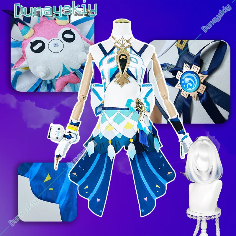 Muinaa Косплей Игра Genshinimpact Костюм Платье Парик Аниме Ролевые игры Карнавальные