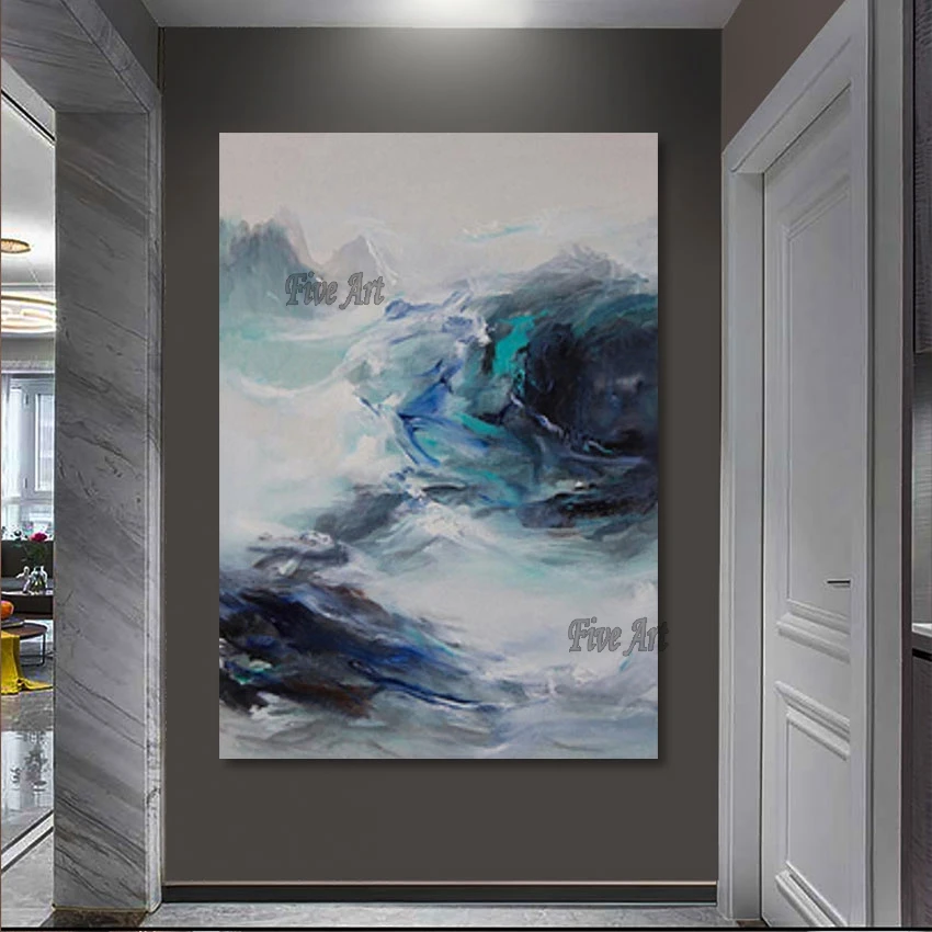 

Современное украшение для дома, настенная холщовая стена, цвет темный, искусственная живопись маслом, без рамки, картина для спальни, качест...