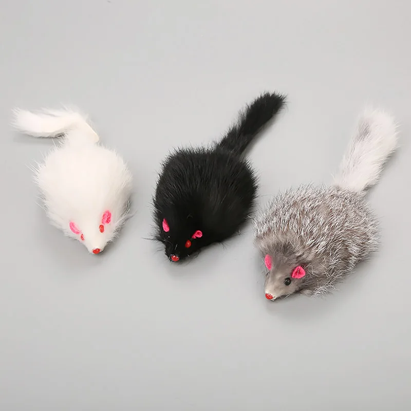 

1 шт., искусственная мышь, кошка, игрушки для домашних животных, мягкая флисовая имитация мышей, забавные игровые игрушки для кошек, котят, Ин...