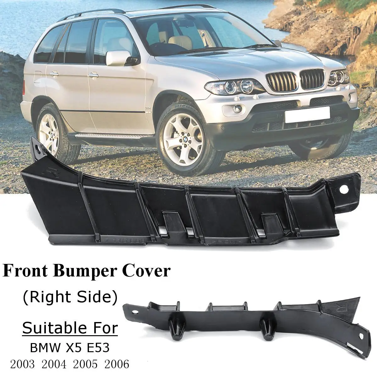Car Front Left Right Bumper Cover Bar Support Bracket Holder Guide 51117116667 51117116668 For BMW X5 E53 2003 2004 2005 2006