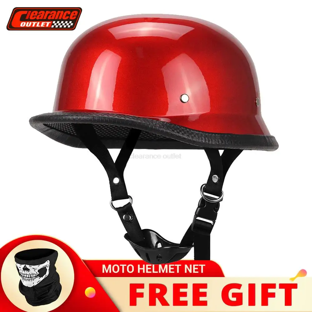 

Helmet Motorcycle Retro Half Motocross Capacete Open Face Casco Scooter Motorbike Helmet German Dot Safety Vintage Casco Moto