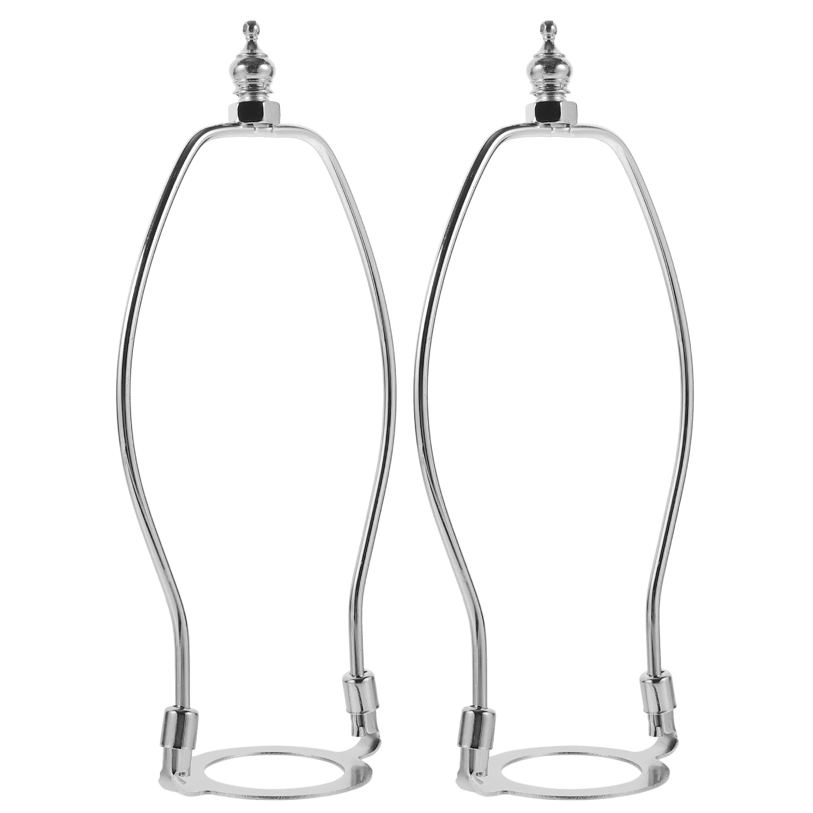 

2 Pcs Lamp Shade Bracket Holder Shades Table Lamps Harp Floor Alloy Lampshade Light Stand Frame Horn