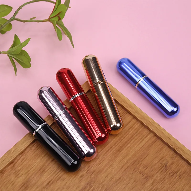 10ml Round Head Aluminum Perfume Sub-Bottling Mini Portable Perfume Bottle Refillable Spray Bottle Cosmetische Containers