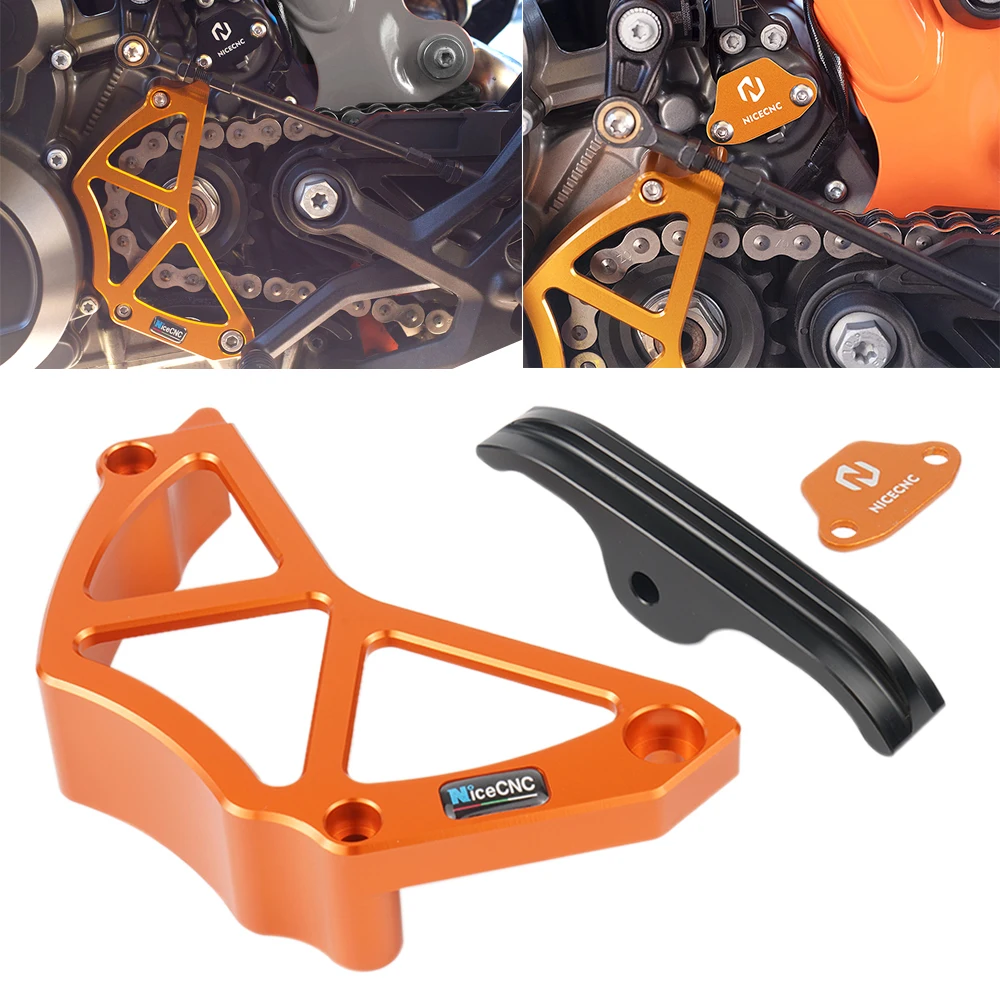 

1 Set Sprocket Chain Guard Protector Case Saver Sensor Cover for KTM 890 790 Adventure S R Duke 790 890 2019 2020 2021 2022 2023