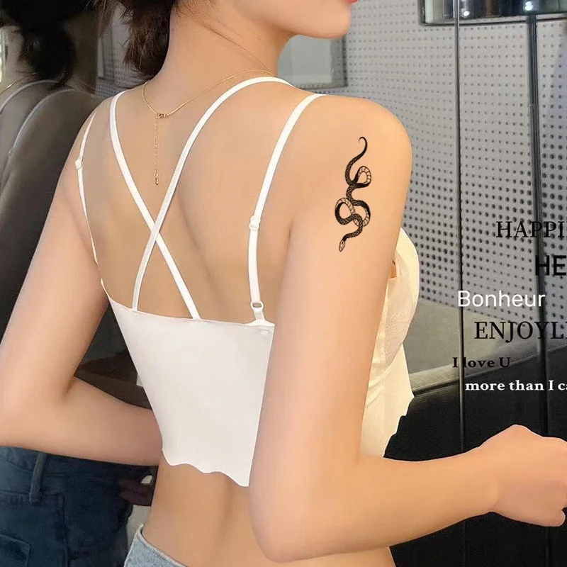 Фото Маленькие тату-наклейки, водостойкие стойкие Временные татуировки, минималистичные татуировки, 10,5*6 см, автомобильная наклейка №3