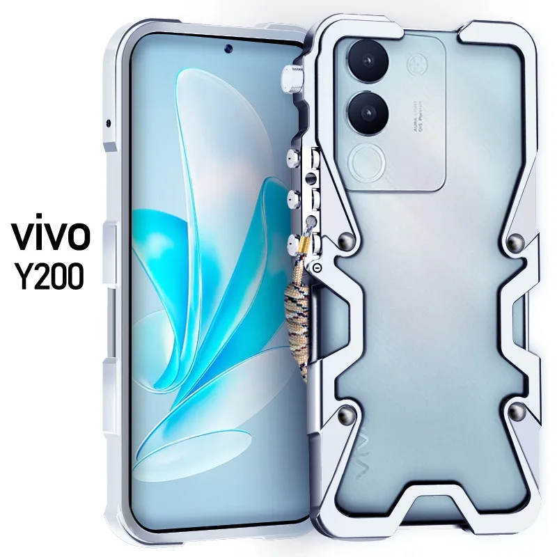 Роскошный армированный металлический алюминиевый бампер Qialino Zimon для телефона Vivo