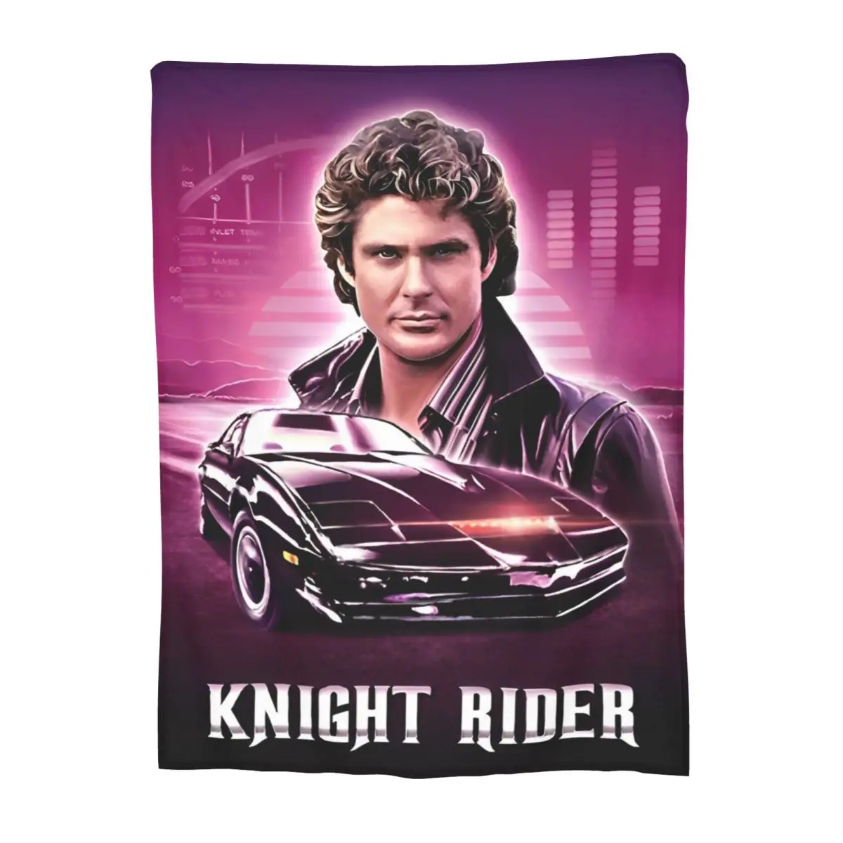 Фото Одеяло Knight Rider, шерстяное одеяло из экшн-сериала, украшение для дивана в спальне, ультра-мягкие теплые покрывала №2
