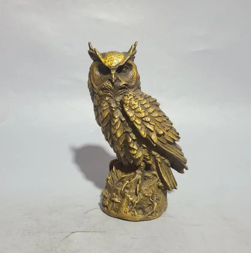 

Архаизированная латунная статуя совы для домашнего декора