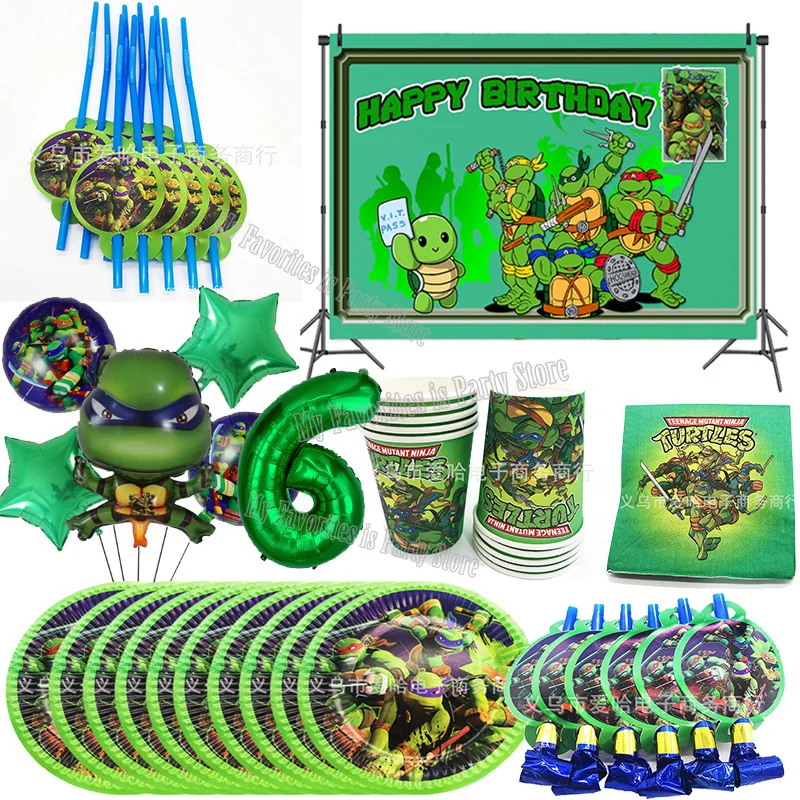 Подростковые мутанты Черепашки-ниндзя украшение на день рождения для мальчиков
