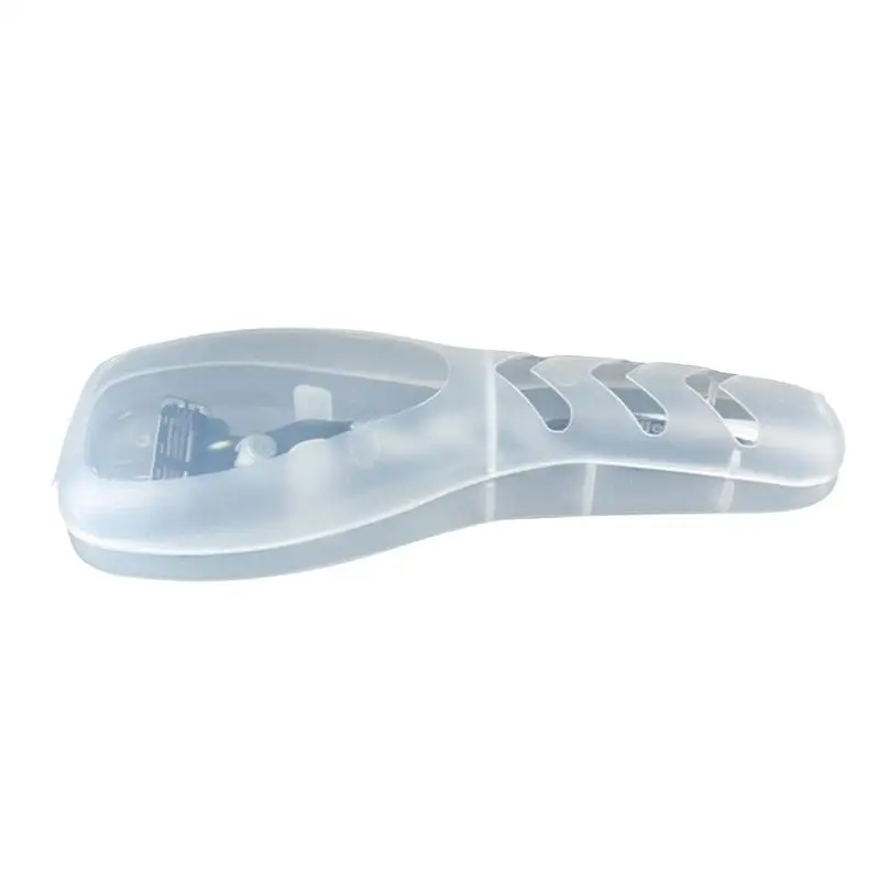 

Коробка для бритвы Мужская прозрачная, пластиковый кейс для хранения аксессуаров для бритвы, дорожный держатель