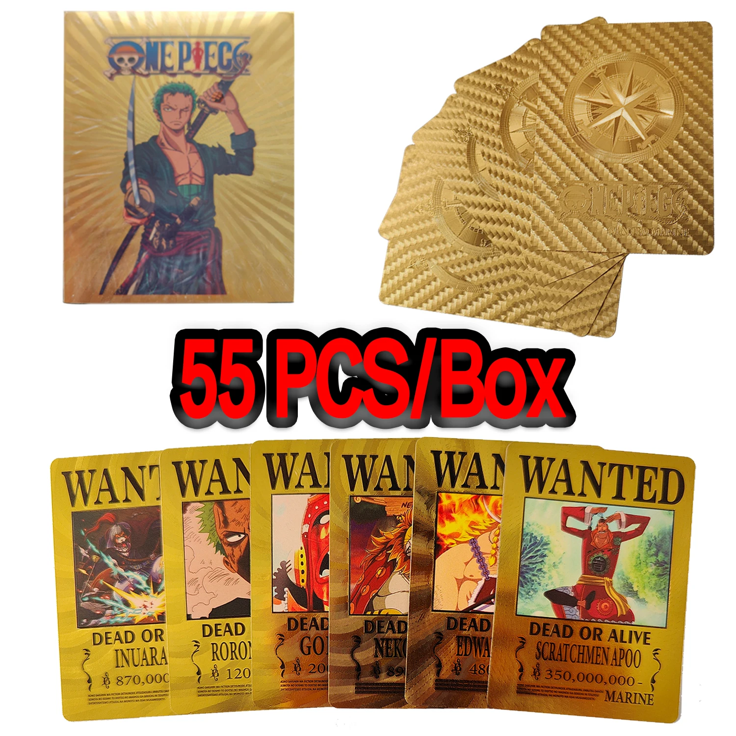 

10-55Pcs Anime One Piece Card Rare Trading Collection Cards Anime Character Carte for Children Gift Toys Drop Shipping Wholesale