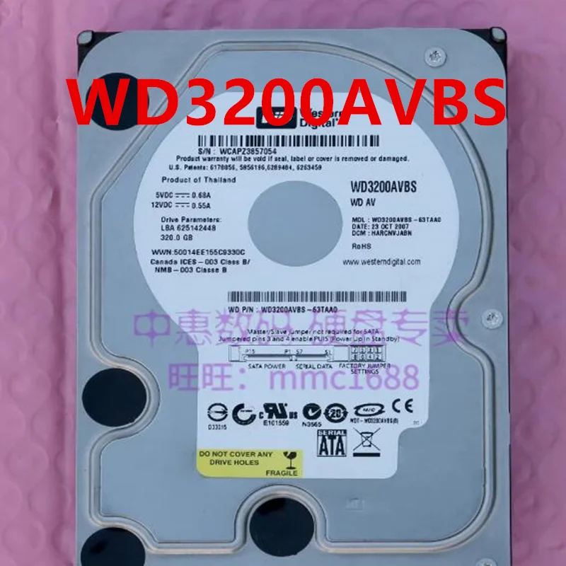 

Original 90% New Hard Disk For WD 320GB SATA 3.5" 7200RPM 8MB Desktop HDD For WD3200AVBS 2060-701444-004