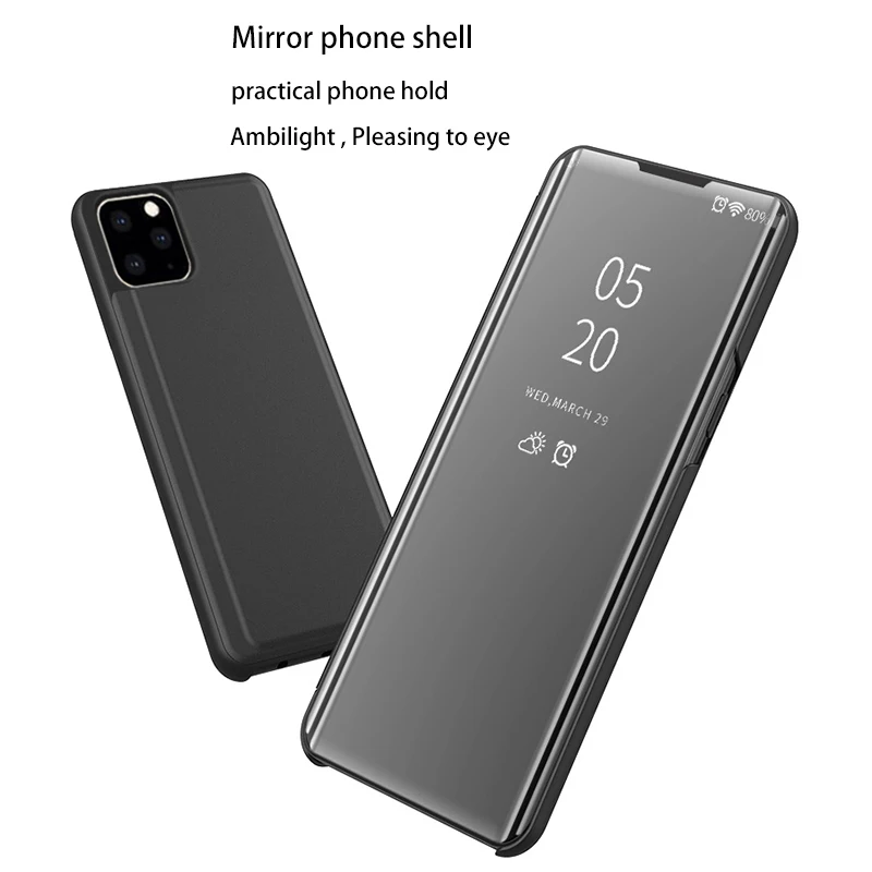 

Luxury Smart Mirror Phone Case For iPhone14 13 12 Pro Max 11 7 8 6 XS Max XR XS X SE 2020 Support Flip Protective Cover