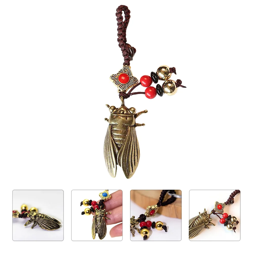 

1Pc Brass Cicada Keychains Car Key Chain Pendants Creative Key Ring Pendants