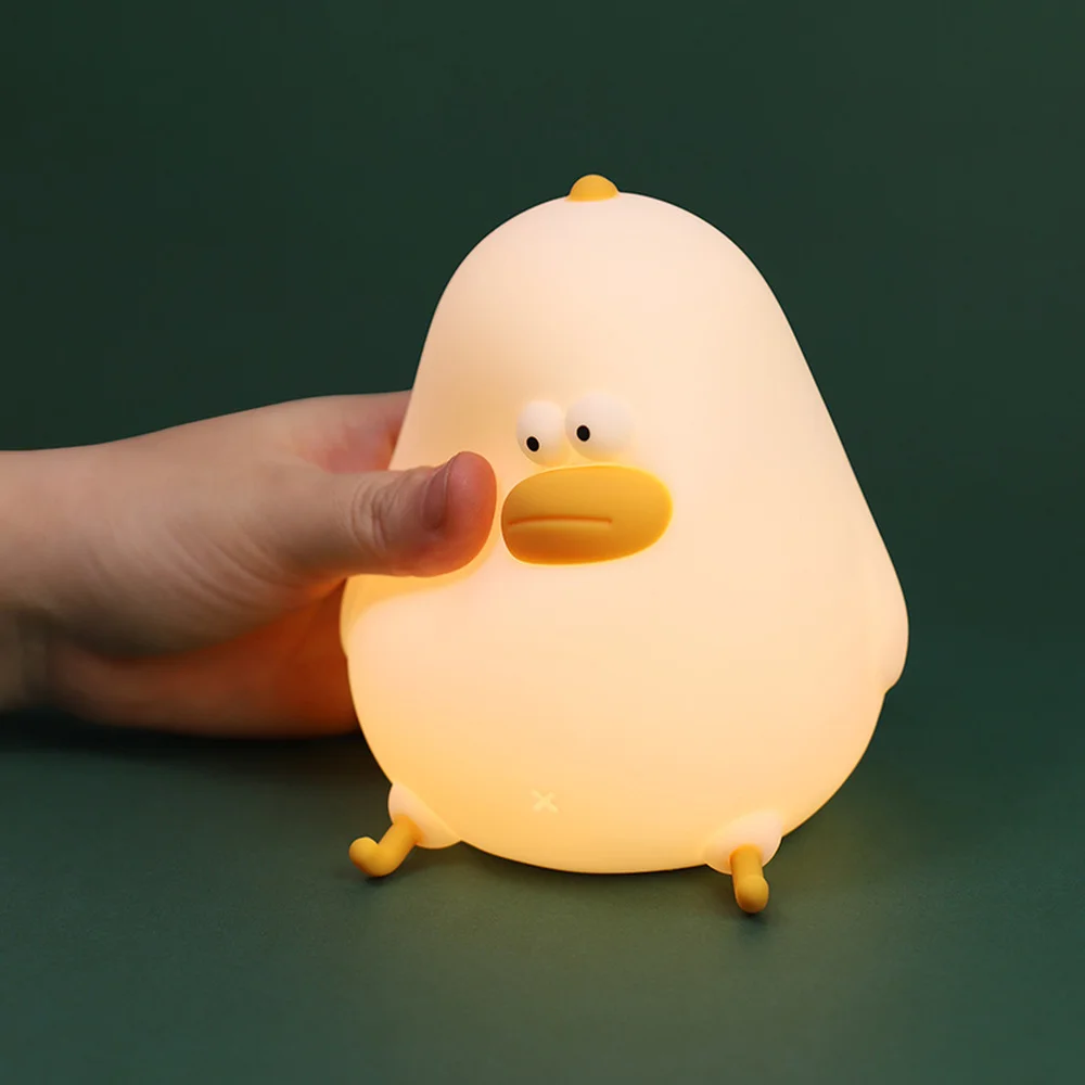 

Cute Chick LED Night Light Silicone Soft Touch Sensor Fat Chick LED Night Lamp For Baby Children Kid Bedroom Decorative Gift