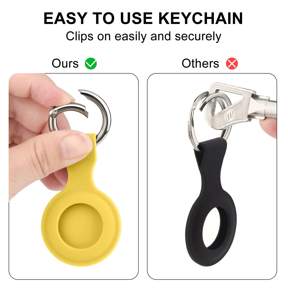 4PCS Protective Sleeve Case Cover For Apple Airtag Tracker Location Keychain Silicone Cover For Apple air tag Tracker Locator