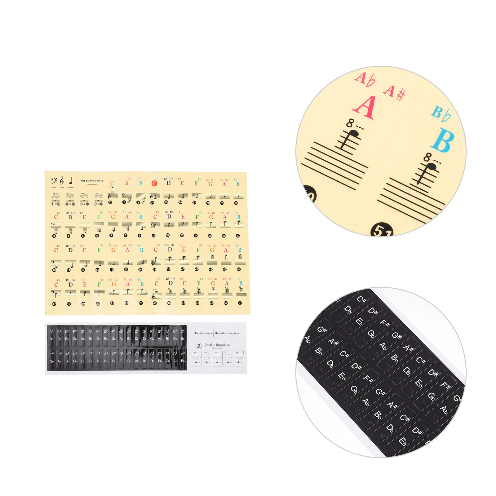 

1 Bag of Electronic Keyboard Decals Professional Piano Keyboard Stickers