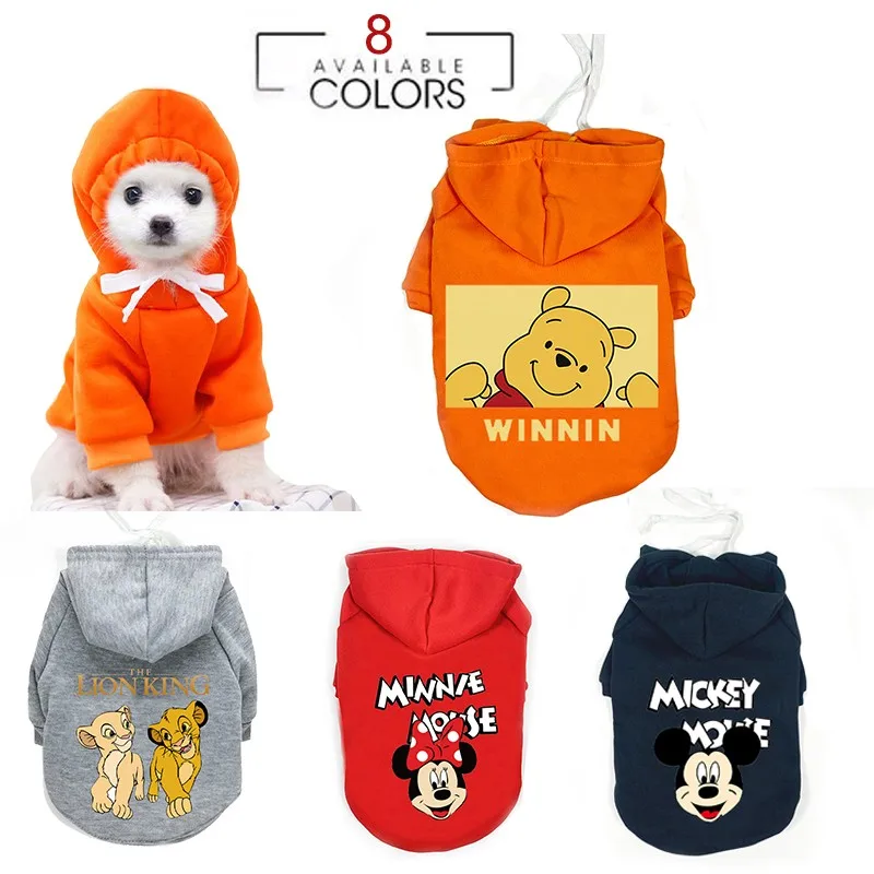 

Disney Cartoon Hoodies Fleece Warm Pet Dog Clothes For Samll Medium Dogs Winter Cotton Dog Hoody Puppy Clothing Teddy Ropa Perro